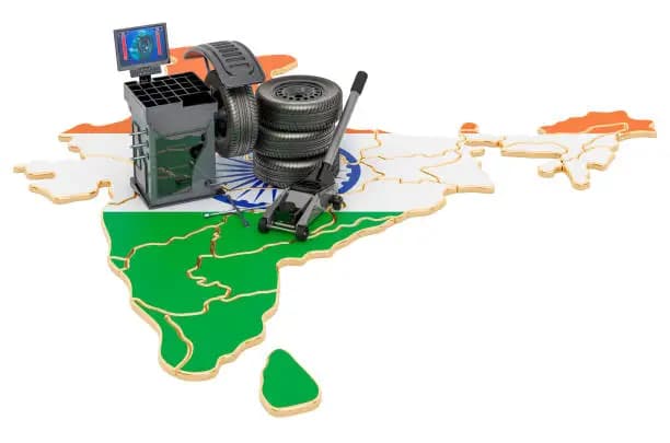 Map of India representing roadside assistance coverage
