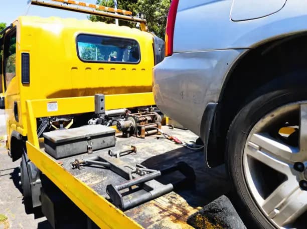 Vehicle winch equipment used during difficult recovery work